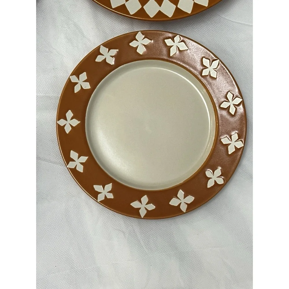 Vtg Pottery Barn Dune Persimmon Dinnerware Set Plates Bowl Mug Saucer MCM Boho